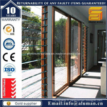 Hot Sale Intérieur Portes coulissantes en verre en grains de bois avec SGS